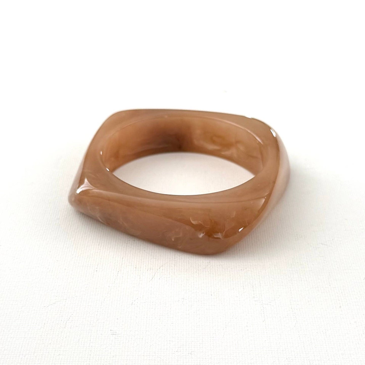 Swirl Acrylic Bangle Jewellery | Beige
