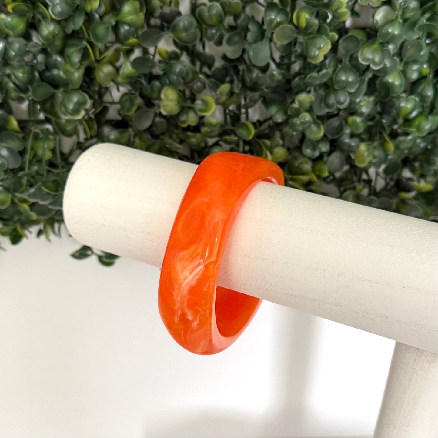 Swirl Acrylic Bangle Jewellery Tangerine