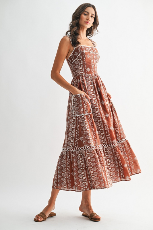Anya Embroidered Maxi Dress