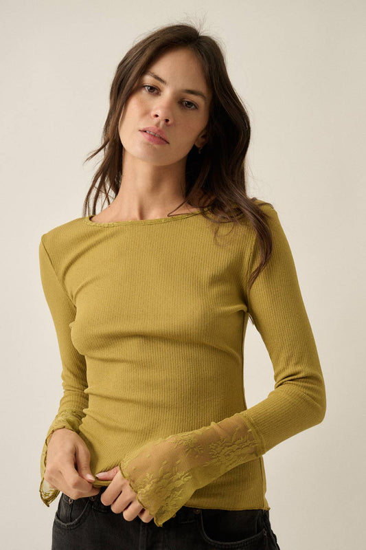 Bombay Lace-Cuff Top