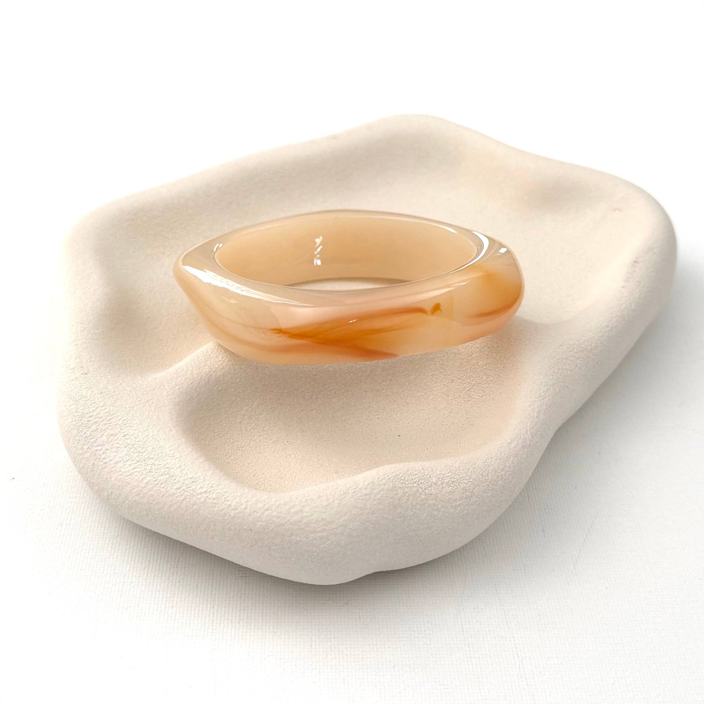 Swirl Acrylic Bangle Jewellery | Cream