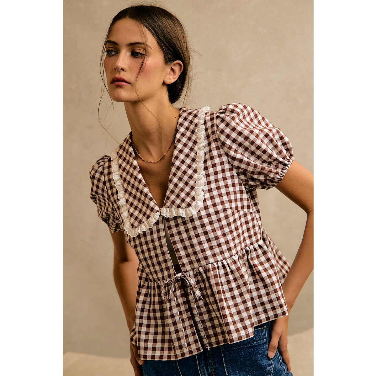 Pellegrino Gingham Blouse