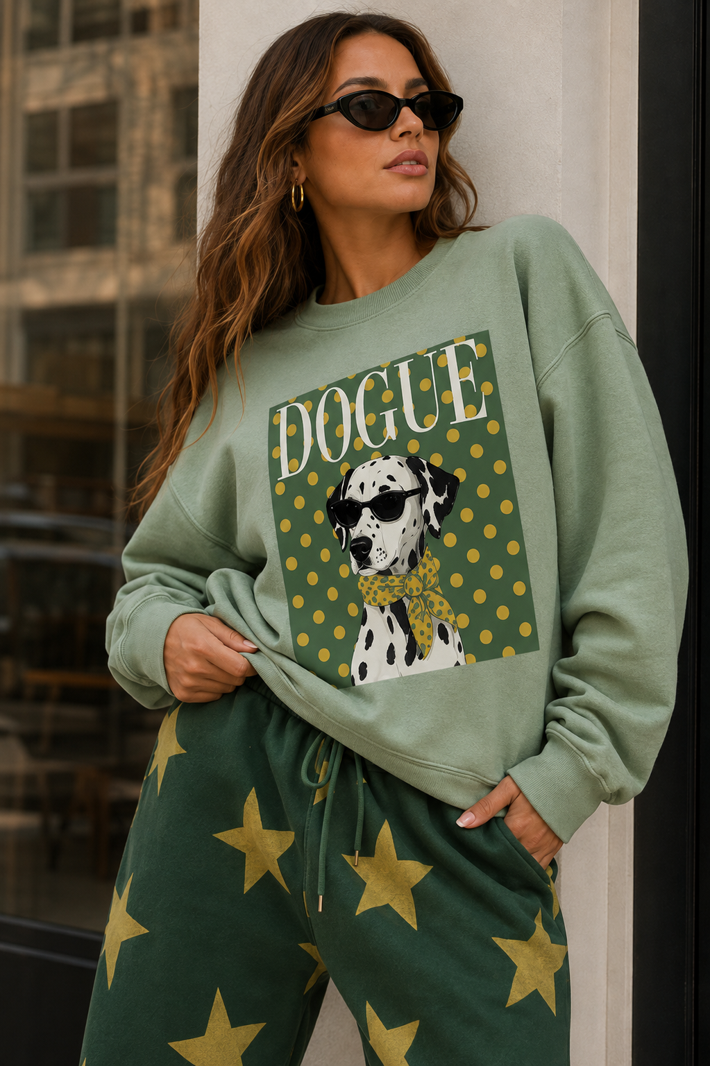 Dogue Dalmation Graphic Sweatshirt