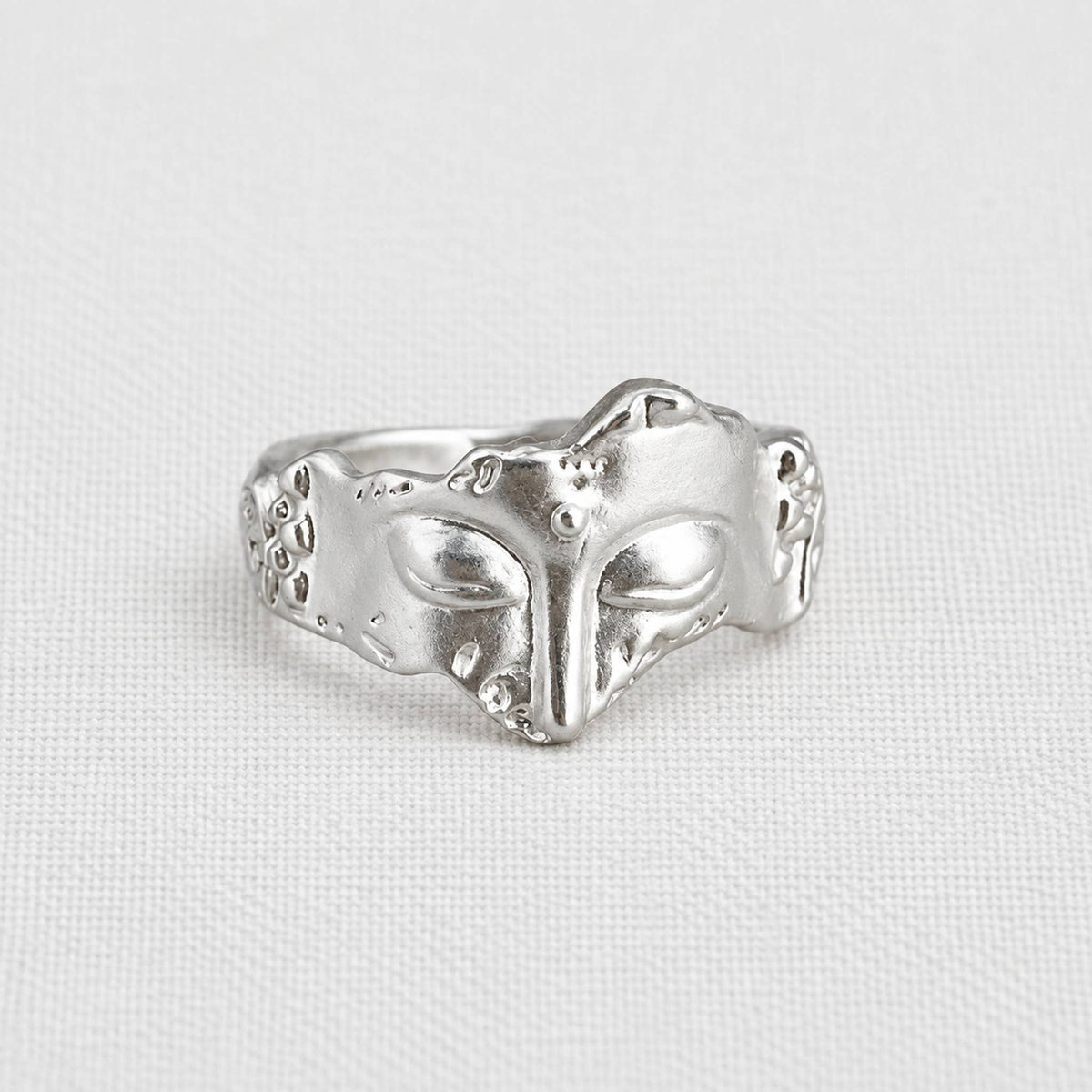 Motif Silver Adjustable Rings