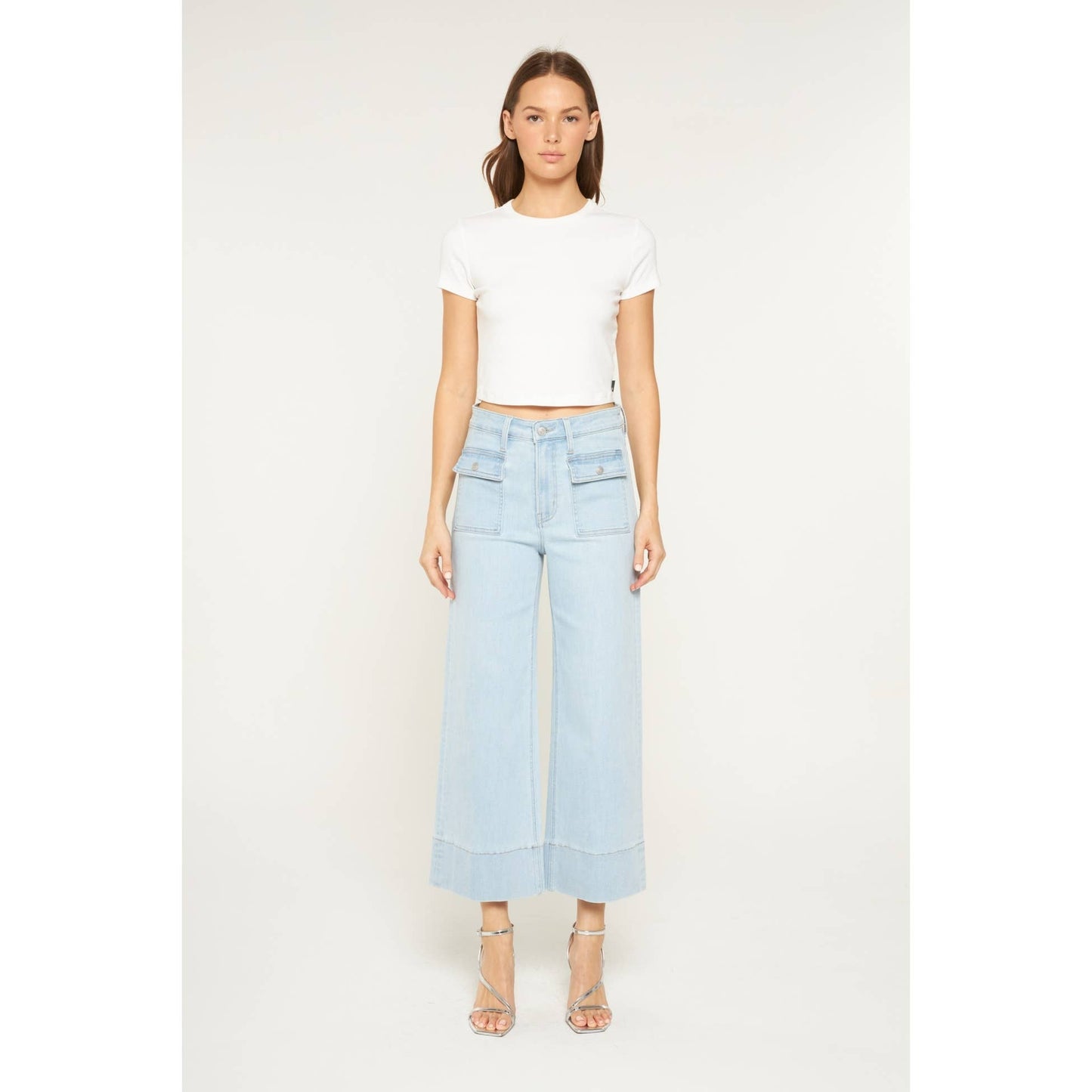 Lucy Cropped Wide Leg Jeans