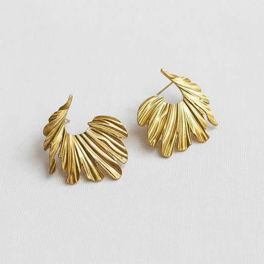 Artistic Leaf Design Earrings