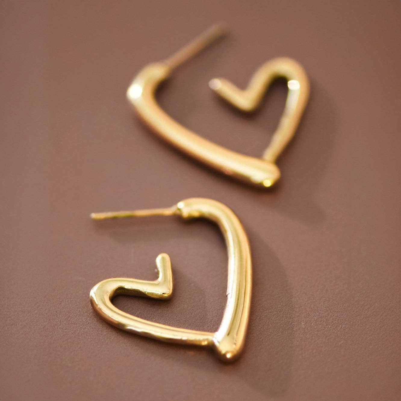 18K Gold Plated Waterproof Stainless Steel Hoop Earrings