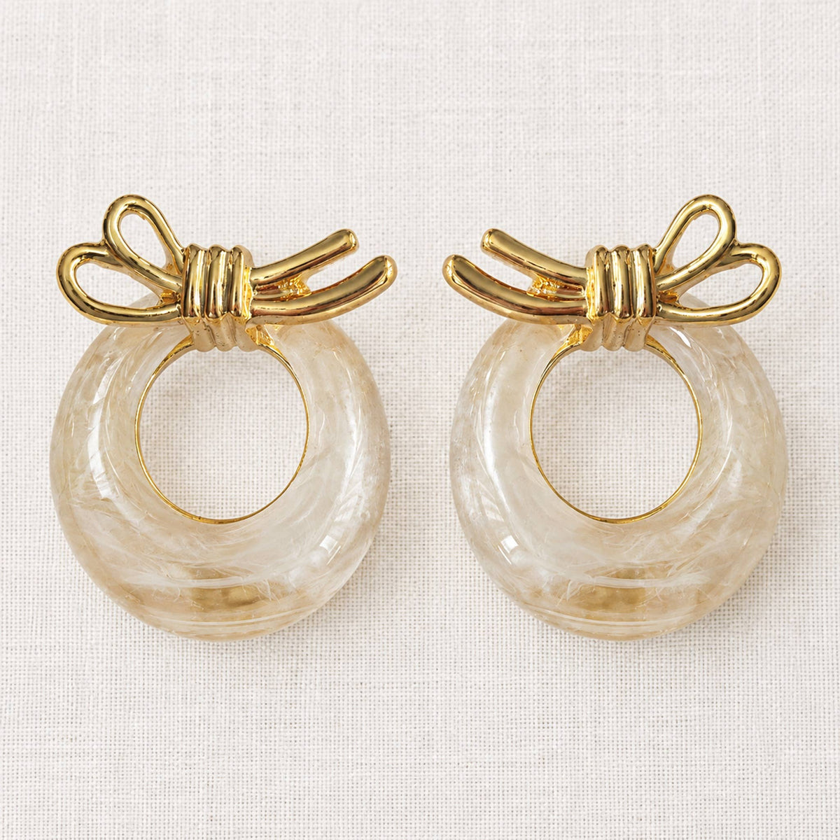 Gold Plated Geometric Knot Stud Earrings