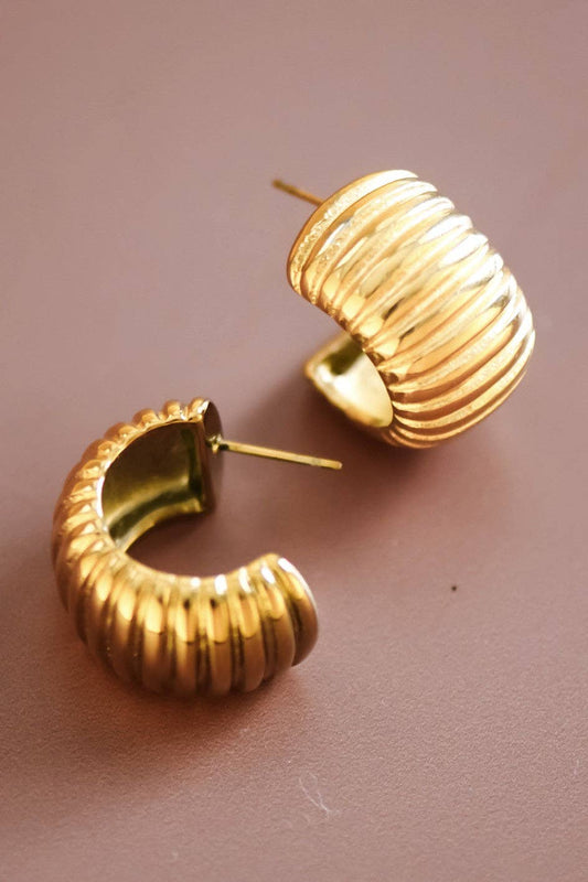 18K Gold Plated Hoop Earrings