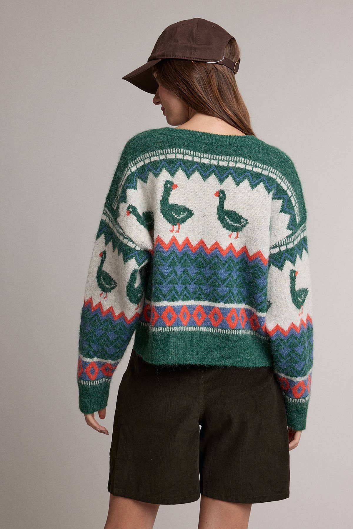 Fair Isle Goose Cardigan