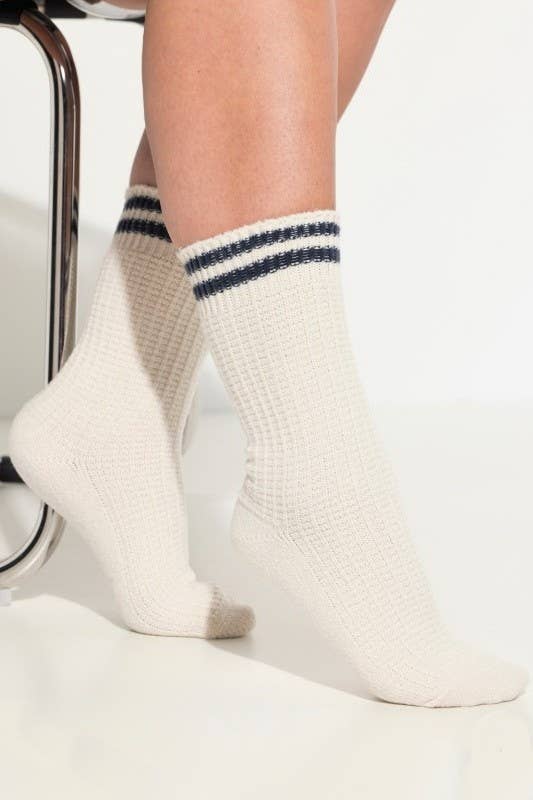 Waffle Stripe Socks