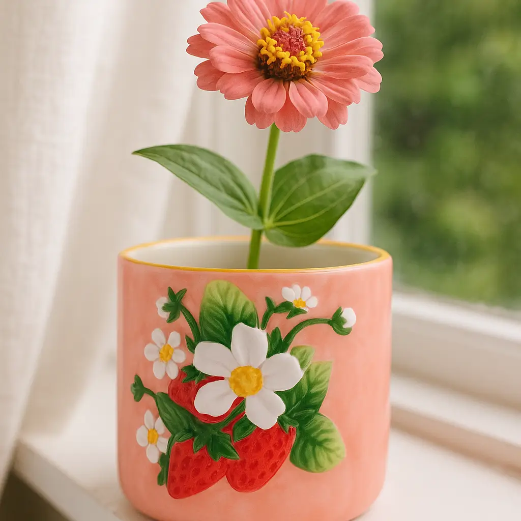Strawberry Floral Planter