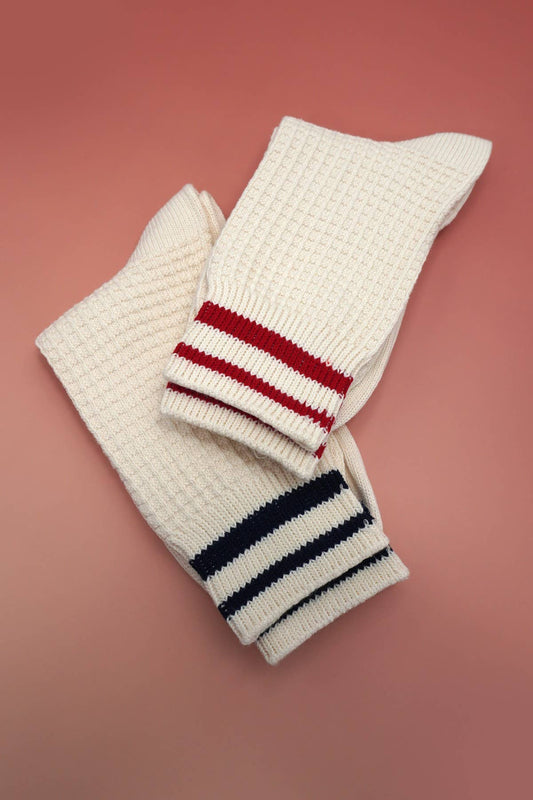 Waffle Stripe Socks