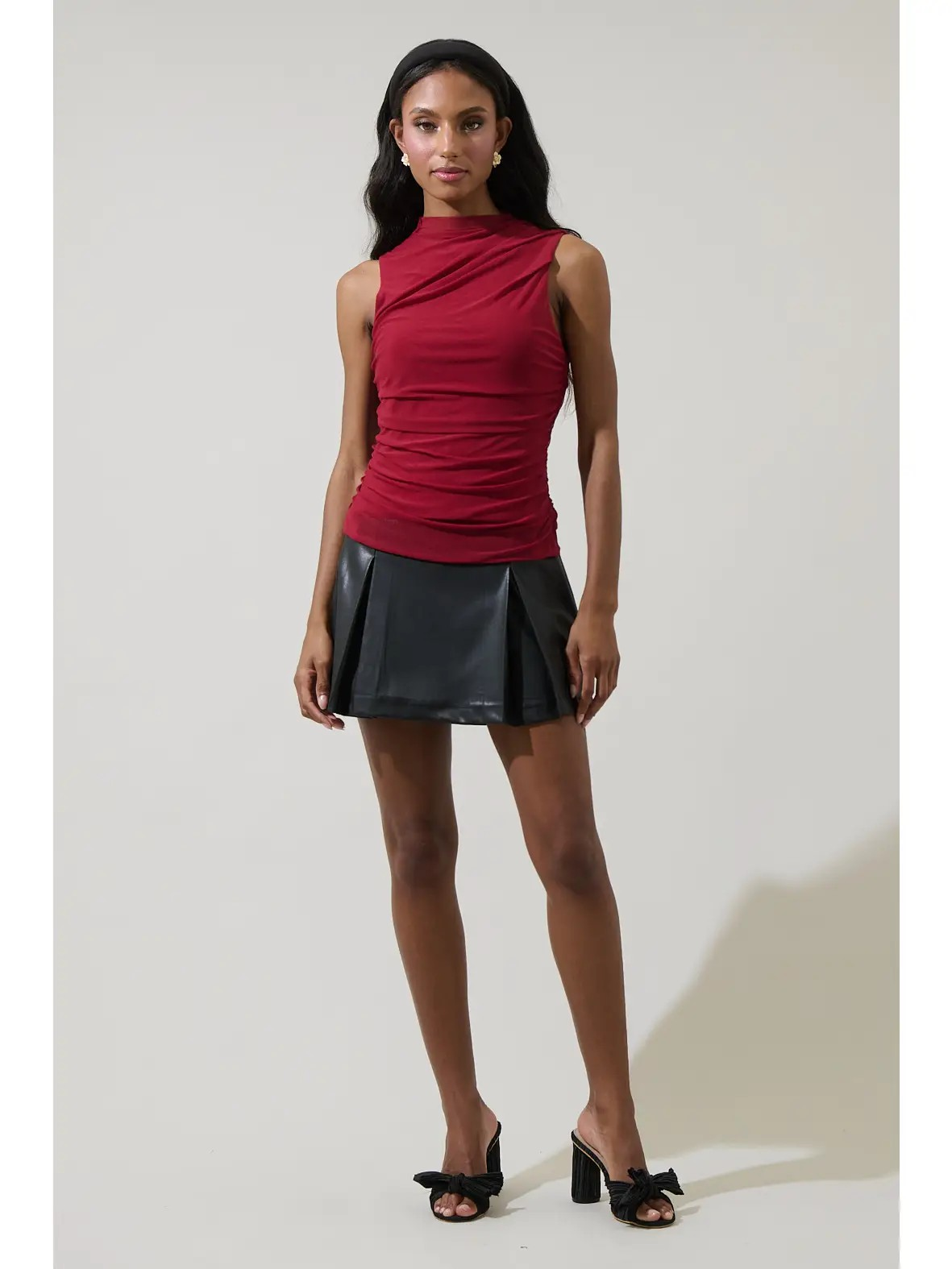 Alonde Pleather Mini Skirt