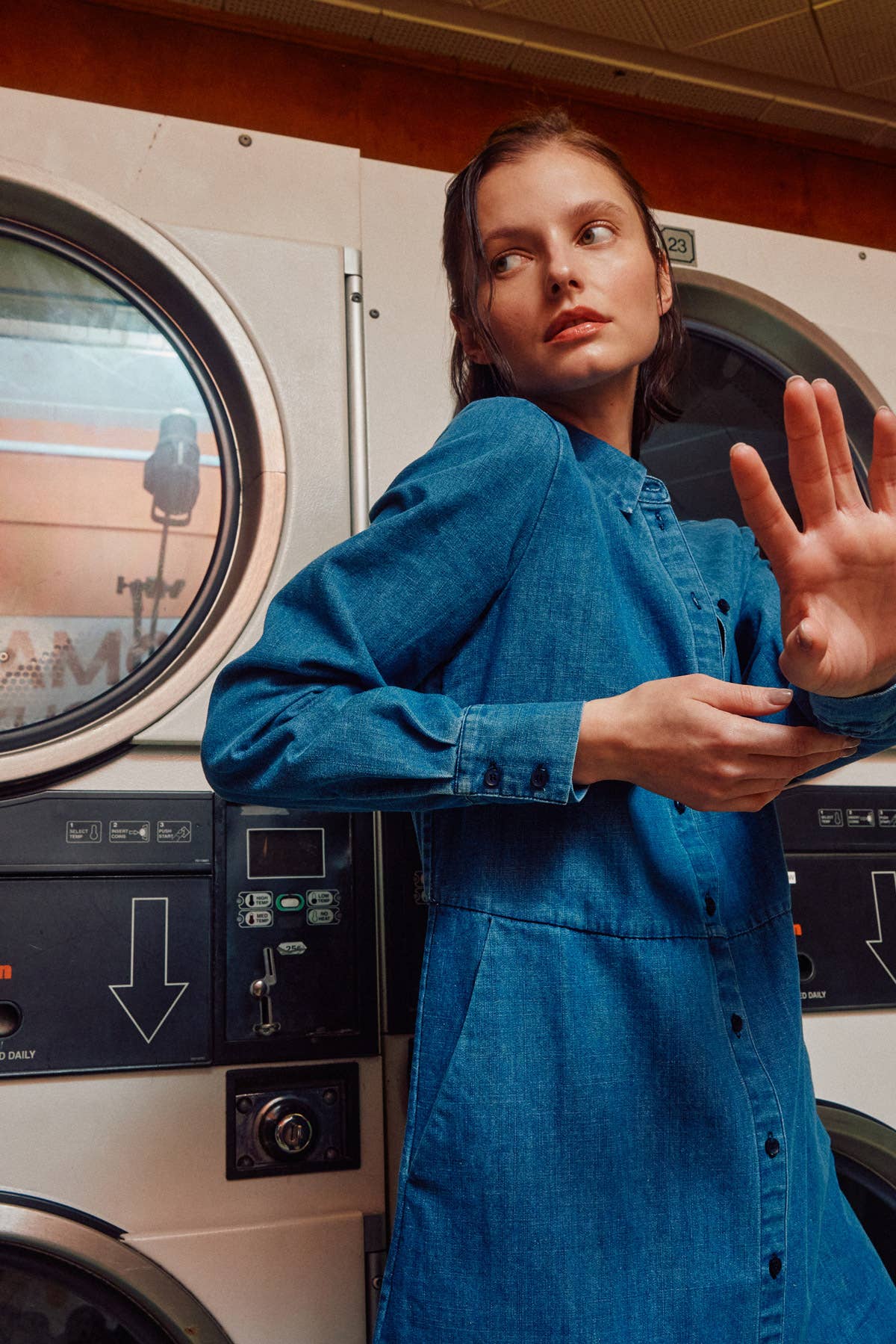 Malta Denim Shirt Midi Dress