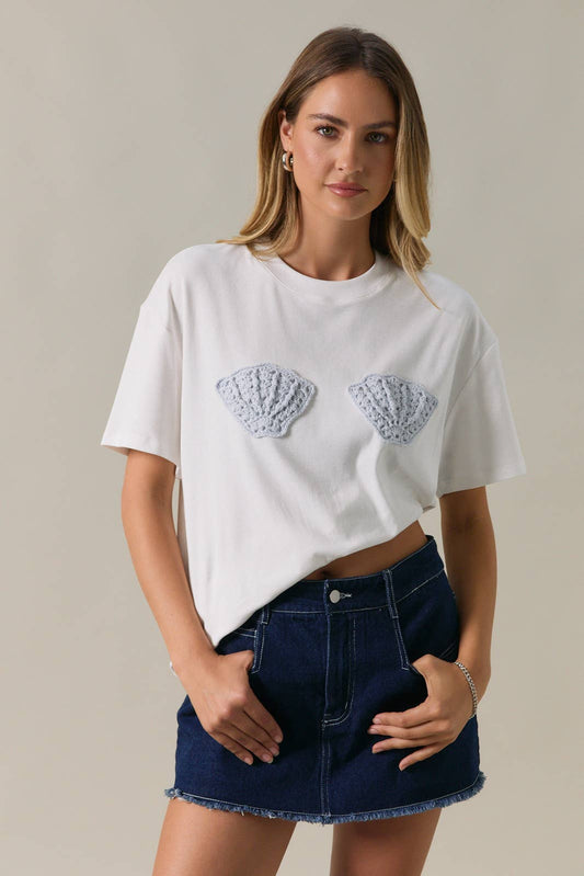 Cabana Crochet Shell Top