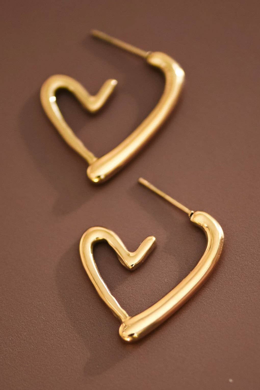 18K Gold Plated Waterproof Stainless Steel Hoop Earrings