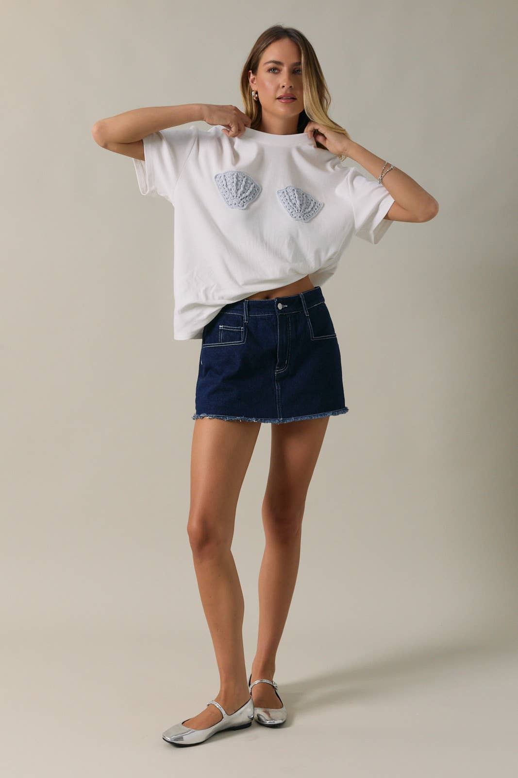 Cabana Crochet Shell Top