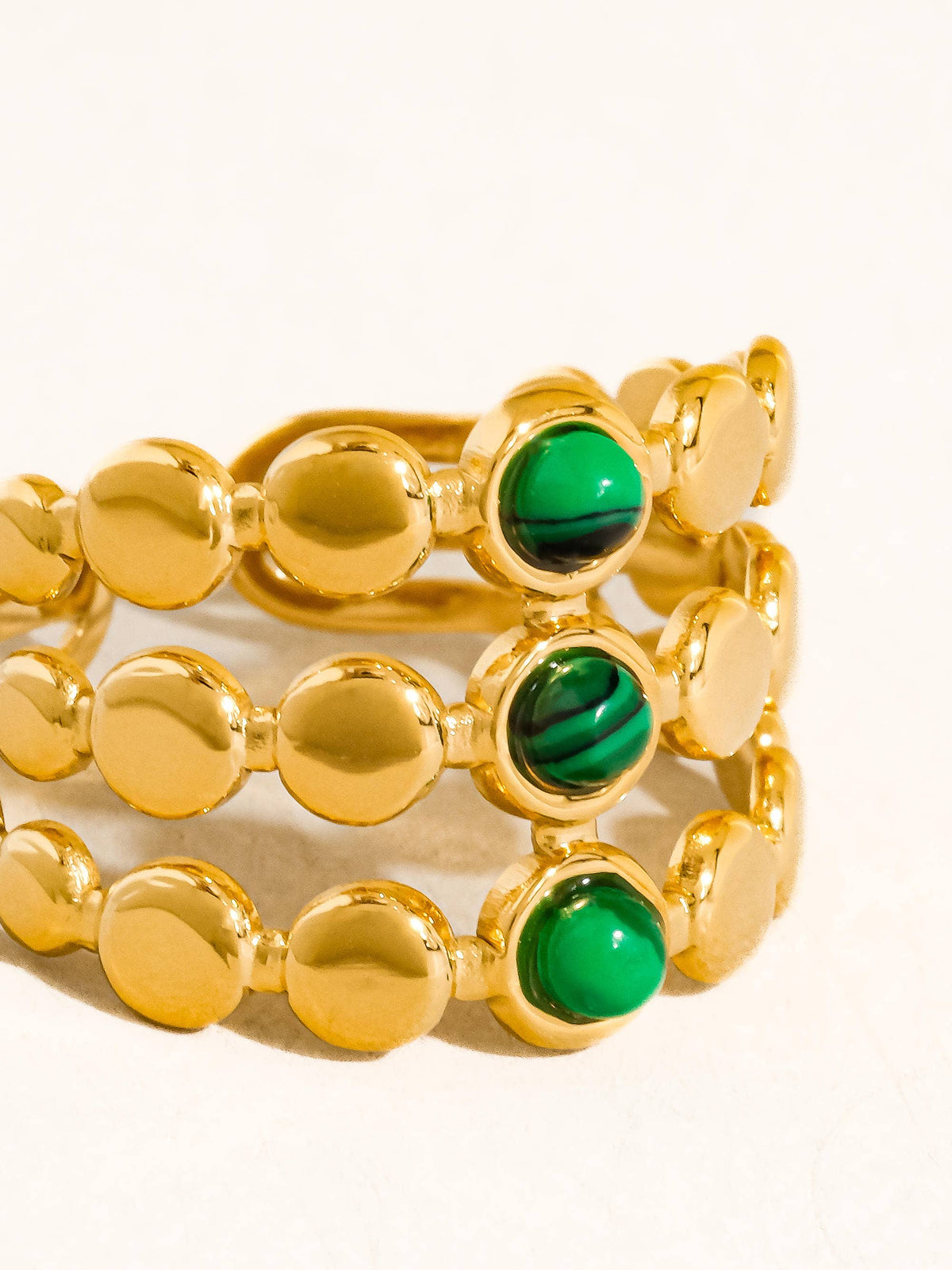 Quest 18K Gold Stone Beaded Ring