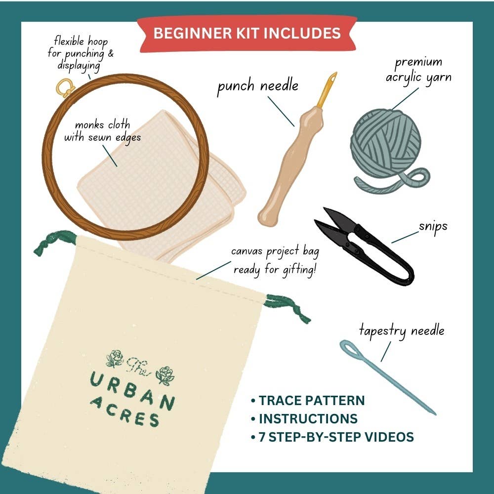 Frog Punch Needle Kit
