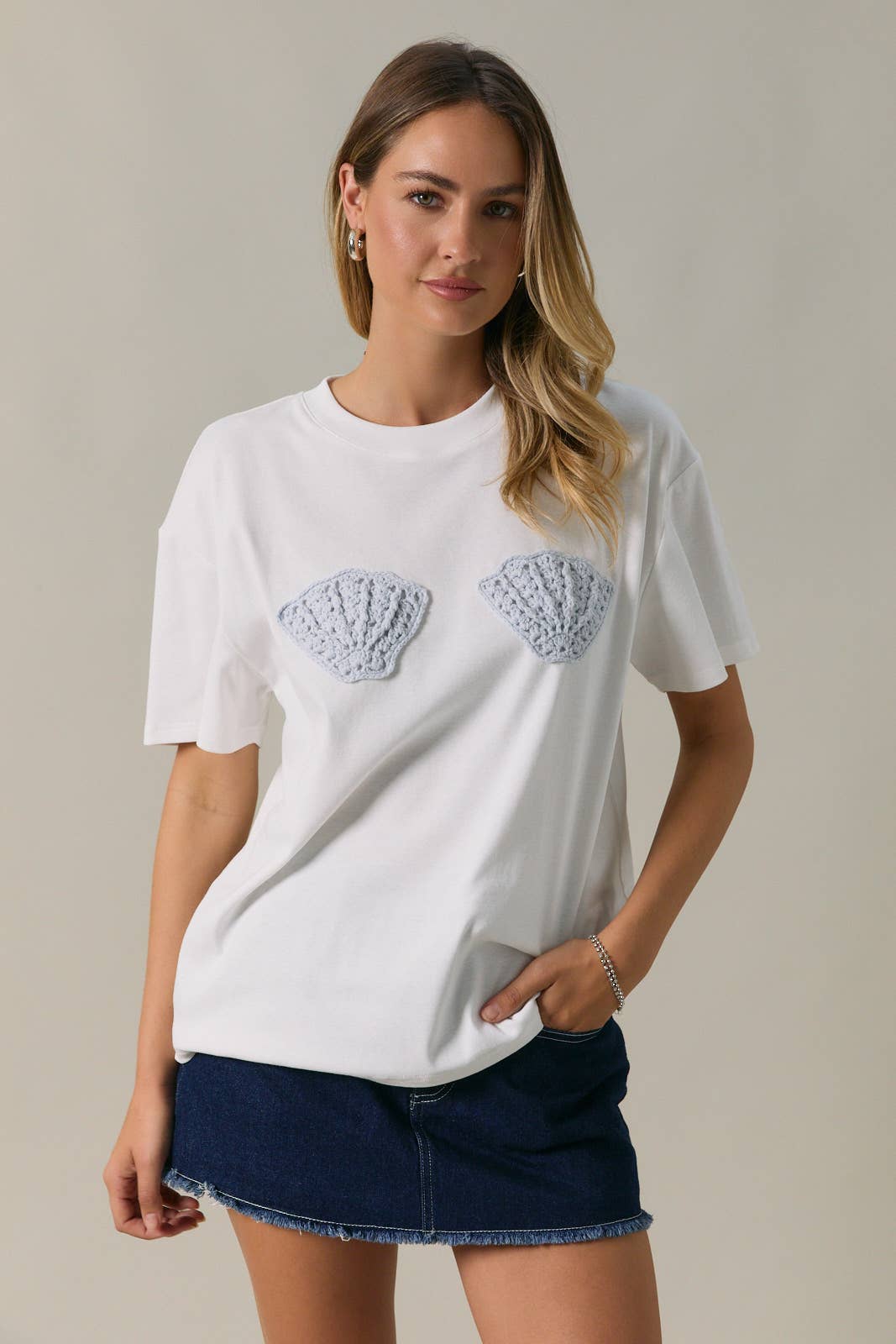 Cabana Crochet Shell Top