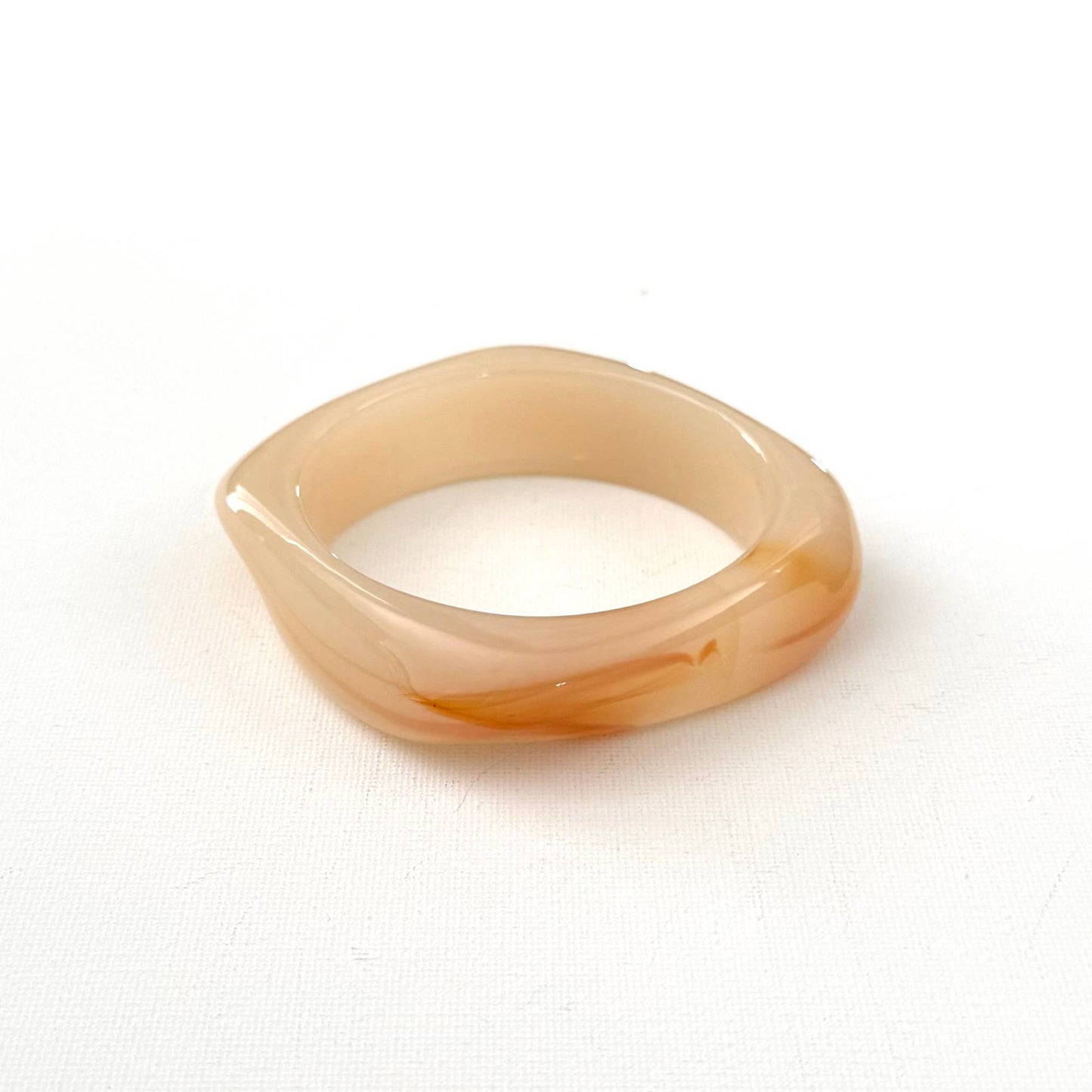 Swirl Acrylic Bangle Jewellery | Cream