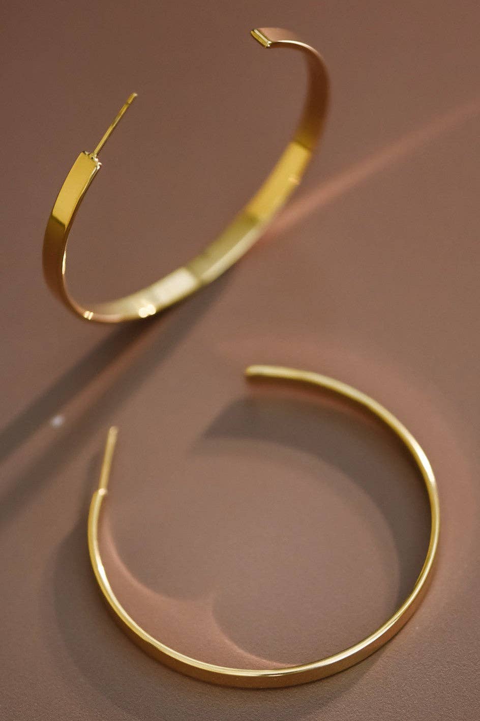18K Gold PVD Plated Hoop Earrings