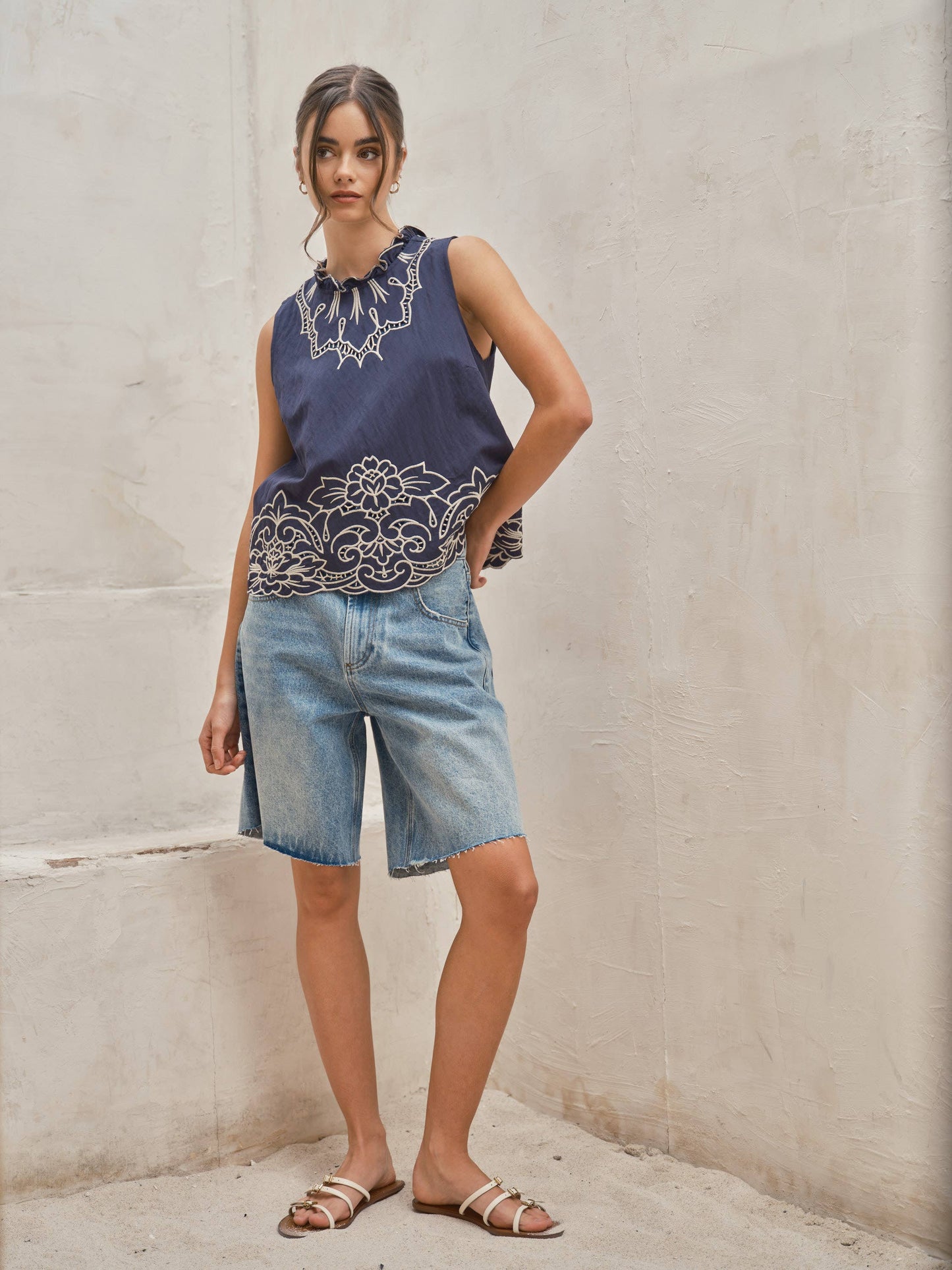Elsie Denim Bermuda Shorts