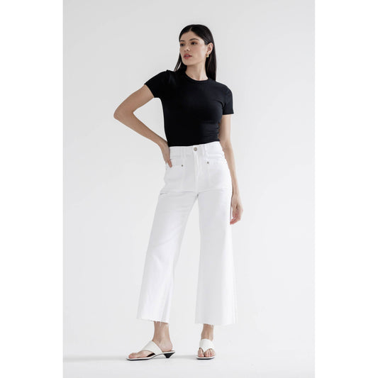 Lubec Cropped Wide Leg Jeans