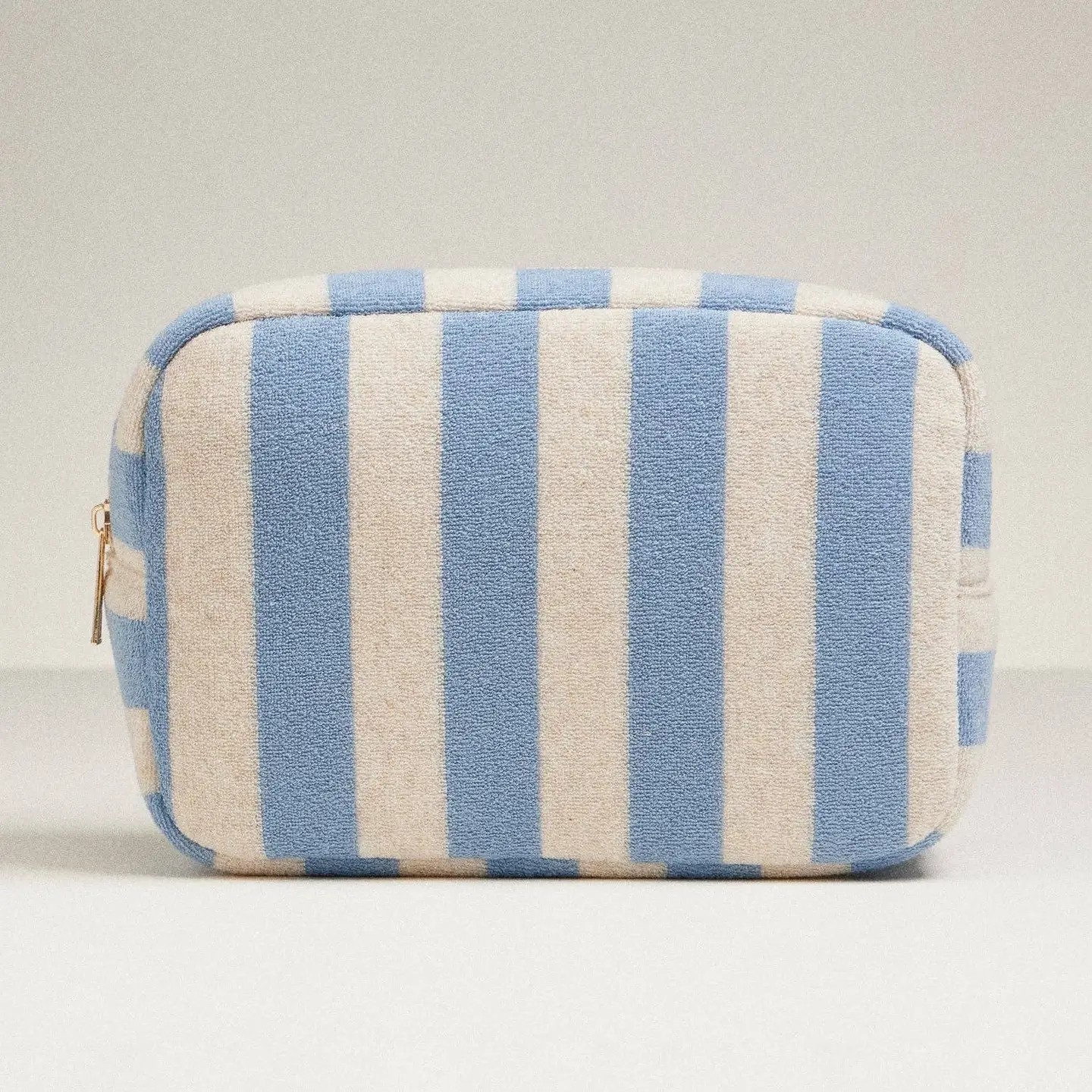 Capri Terry Striped Cosmetic Pouch
