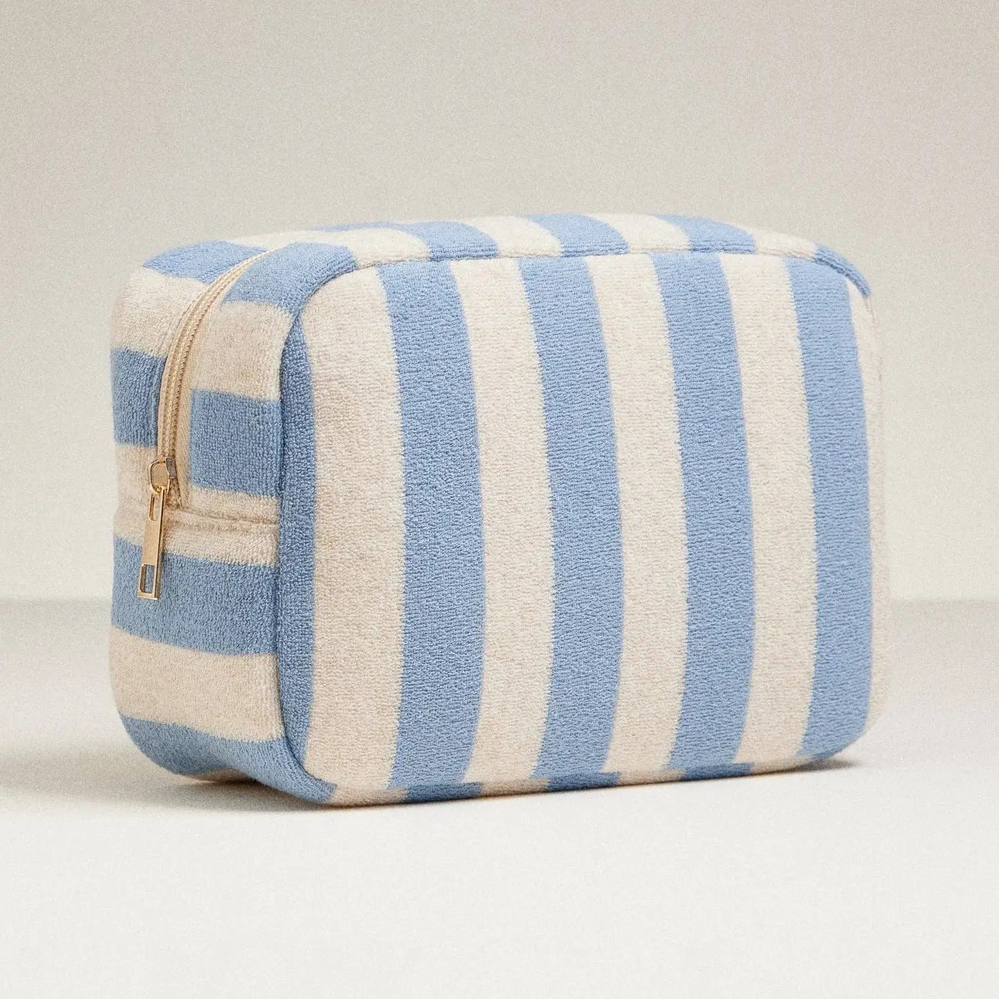 Capri Terry Striped Cosmetic Pouch