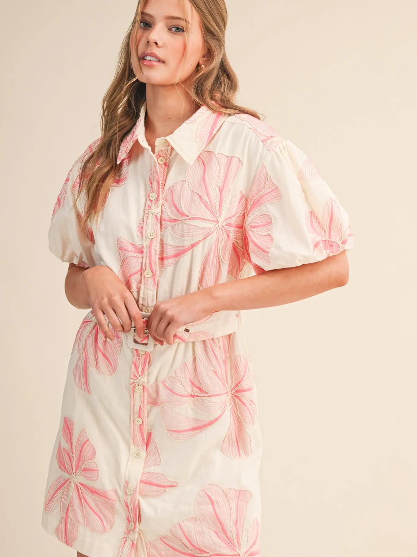 Charleston Floral Embroidered Dress