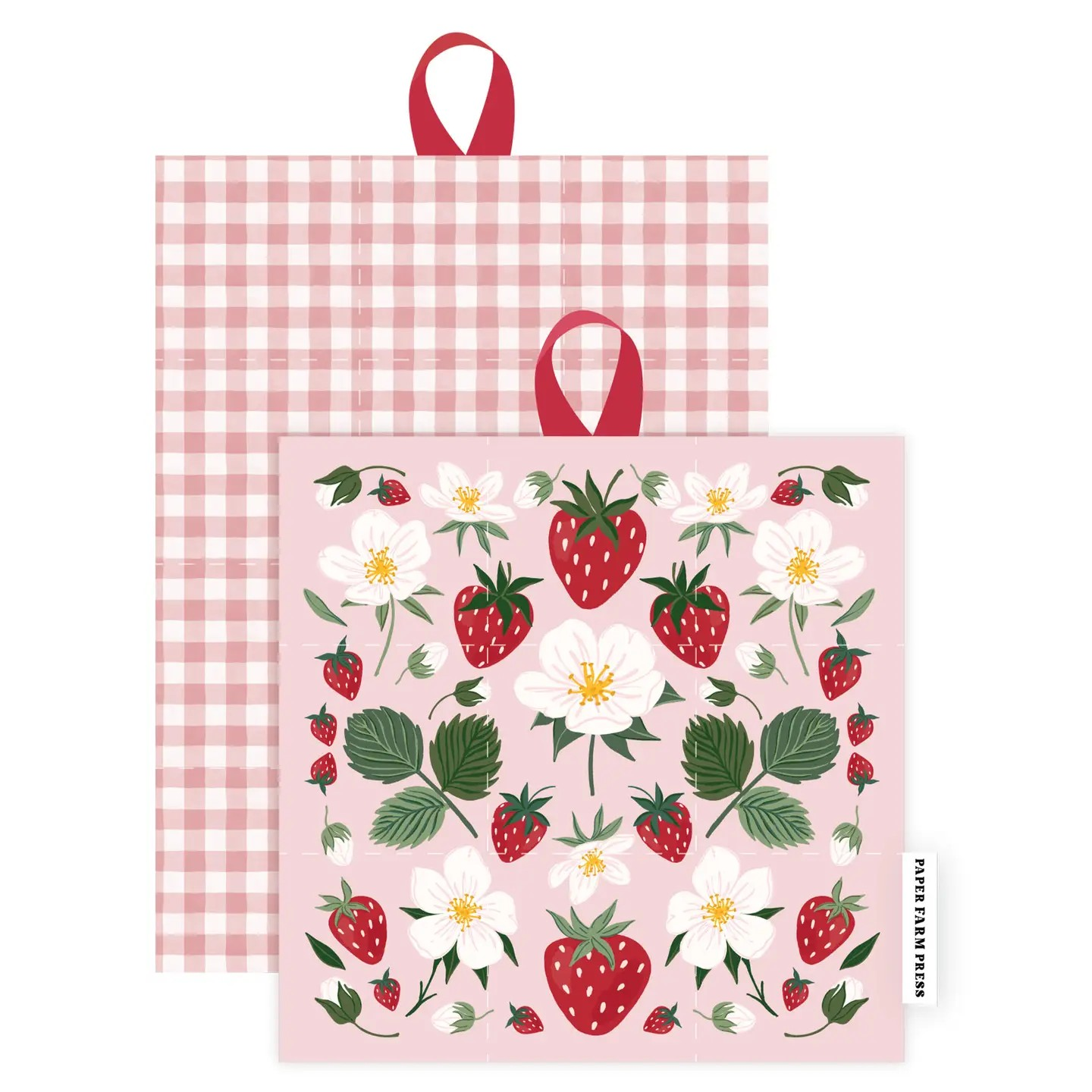 Strawberry Patch Pot Holder Set