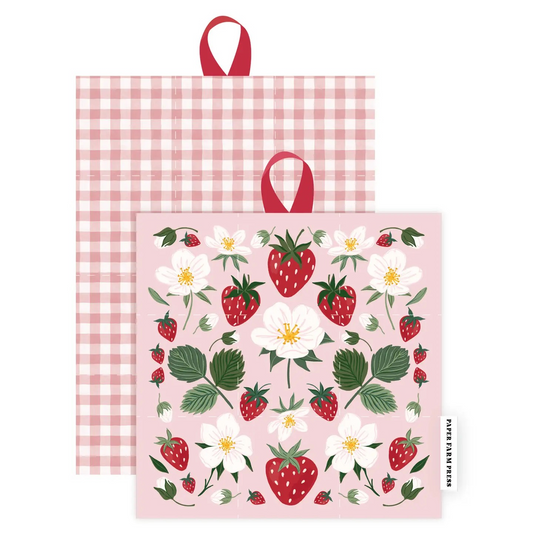 Strawberry Patch Pot Holder Set