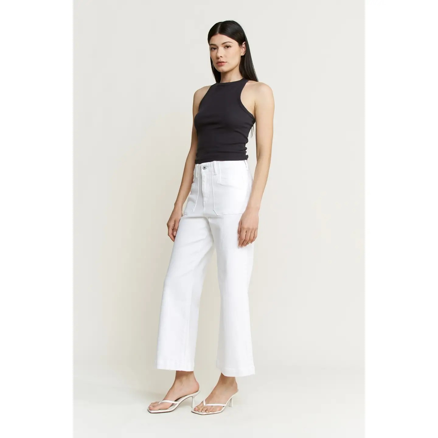 Reed White Cropped Jeans
