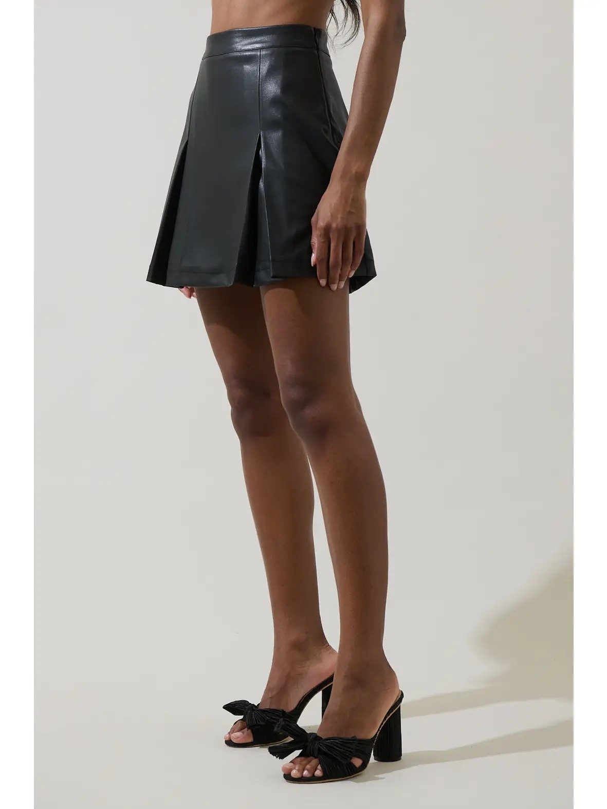 Alonde Pleather Mini Skirt