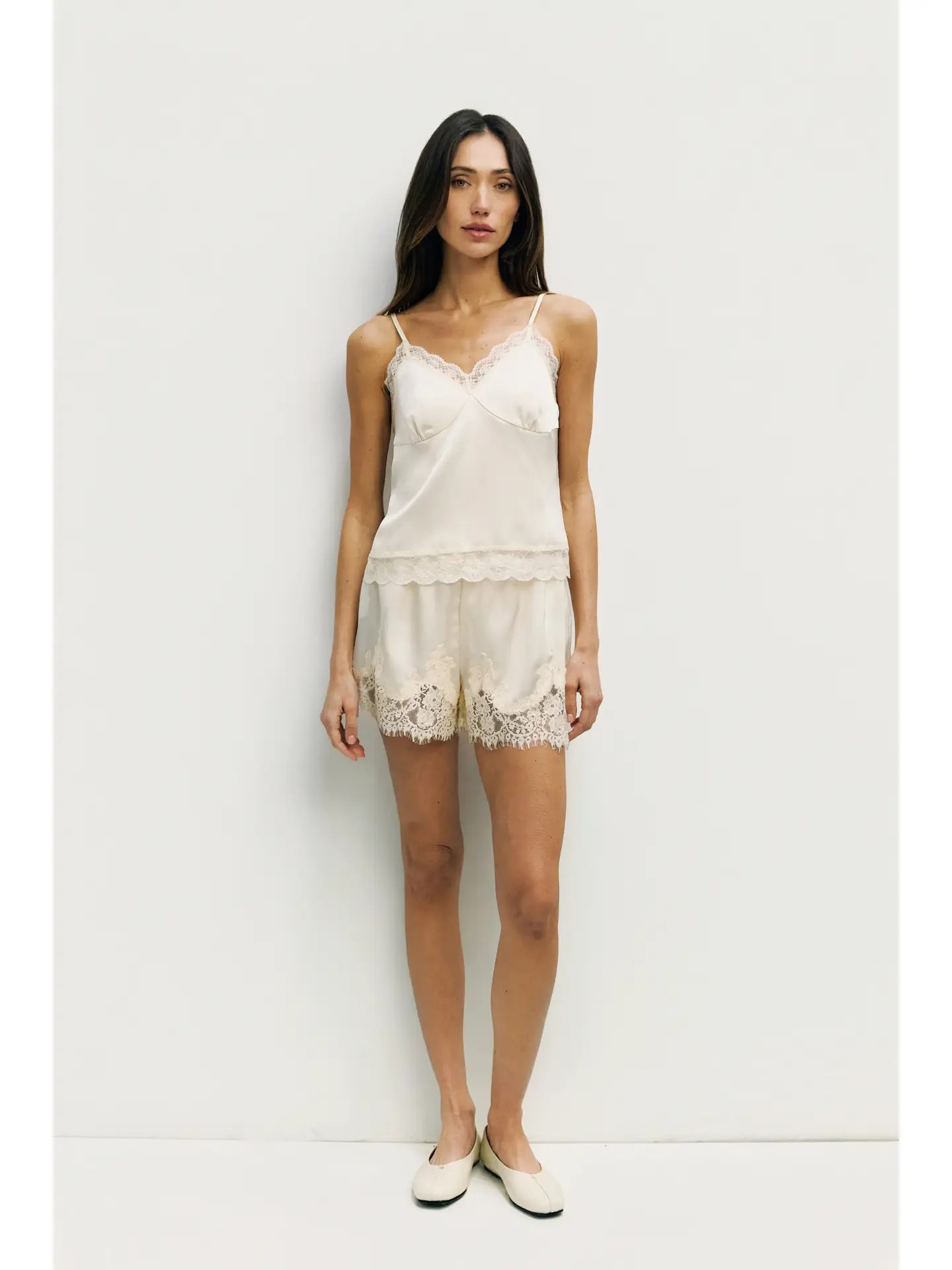 Sera Satin Lace Shorts