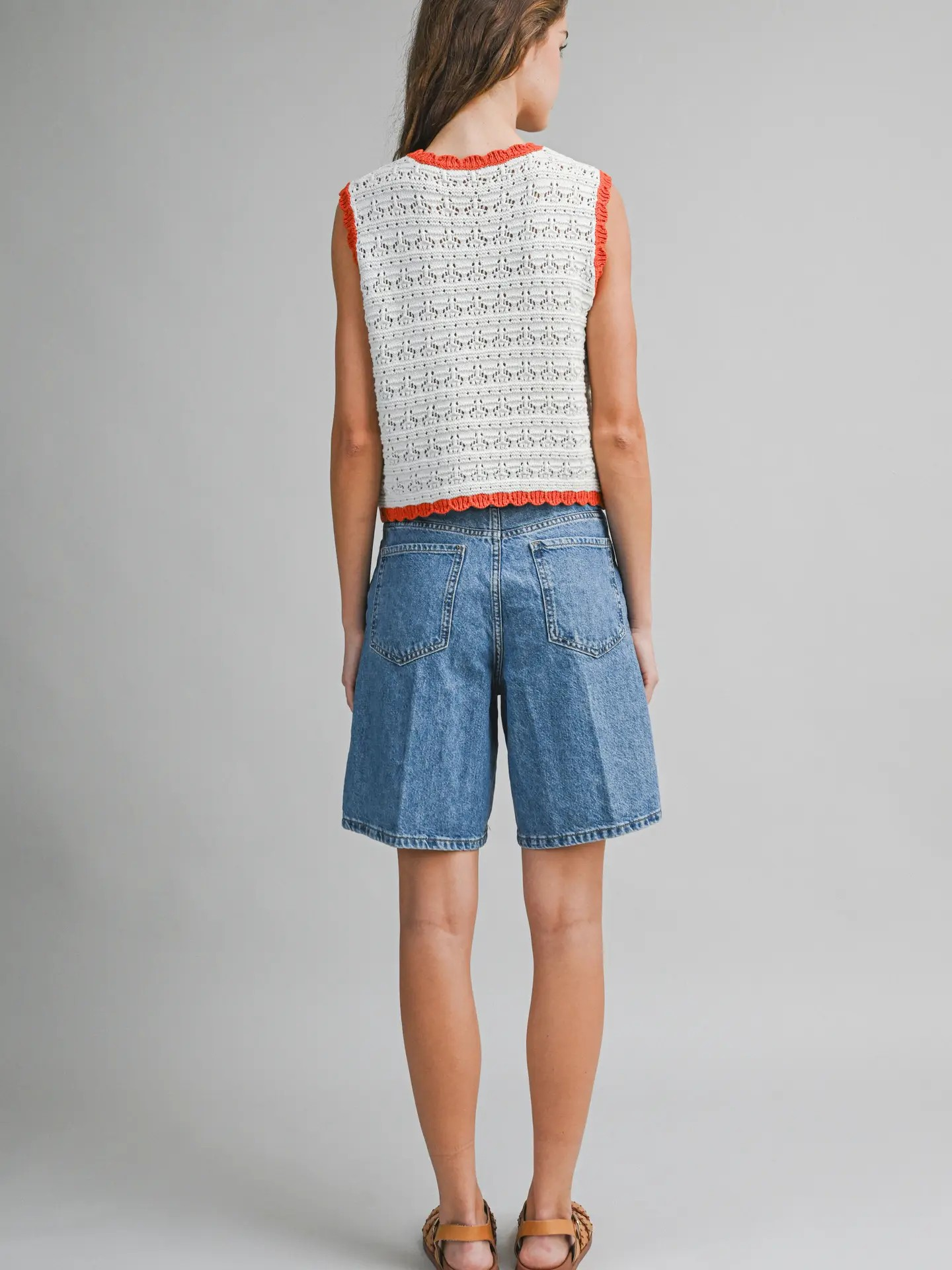 St. Martin Leopard Crochet Top