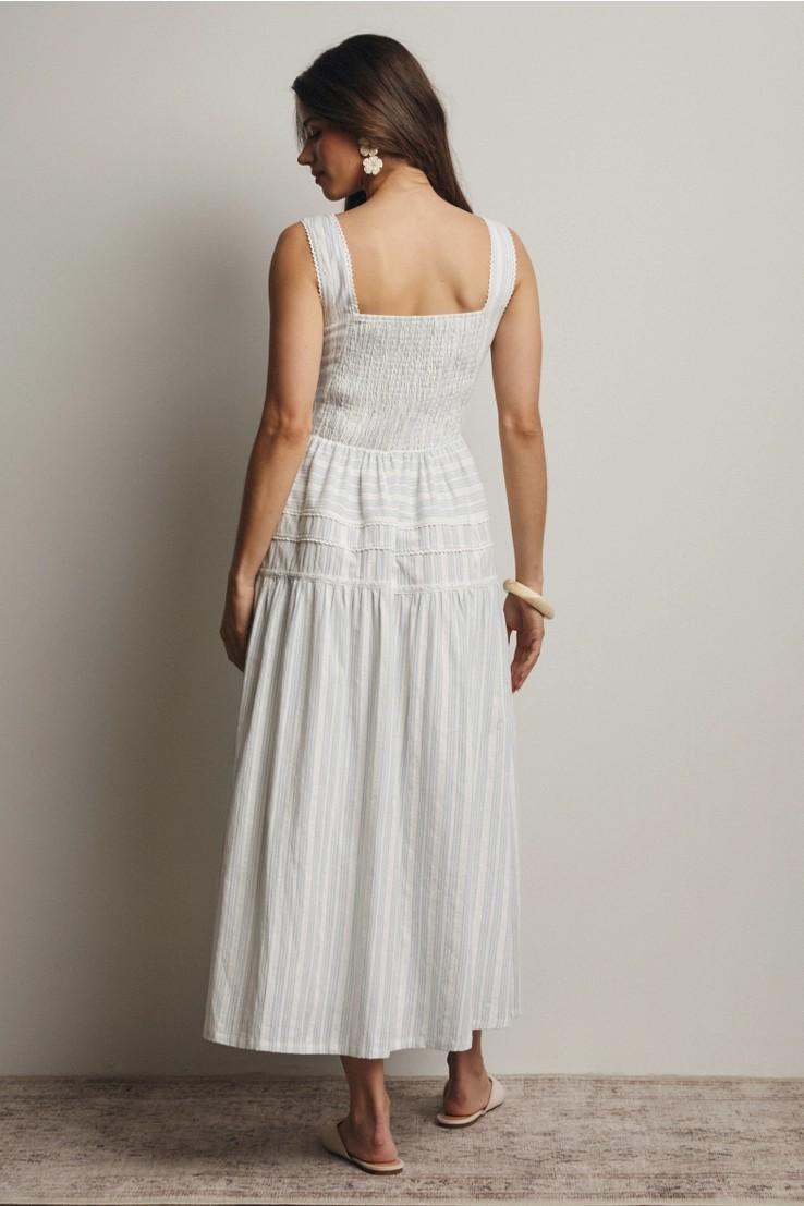 Louisa Lace Up Maxi Dress