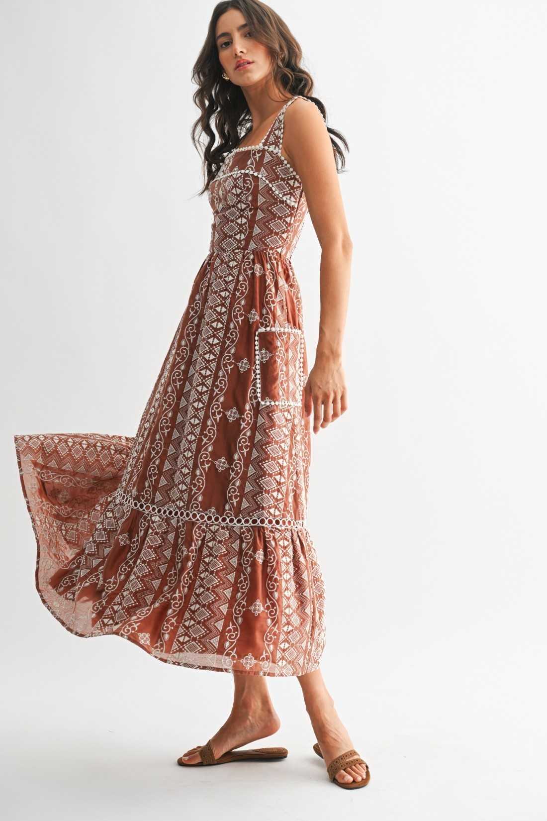 Anya Embroidered Maxi Dress