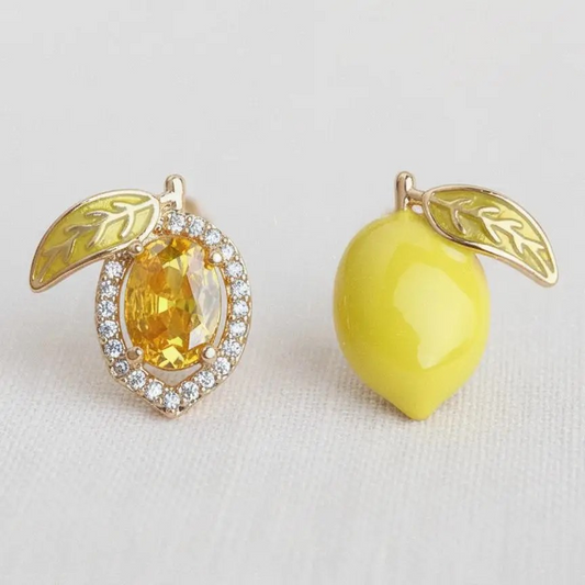 Lemon Enamel Studs