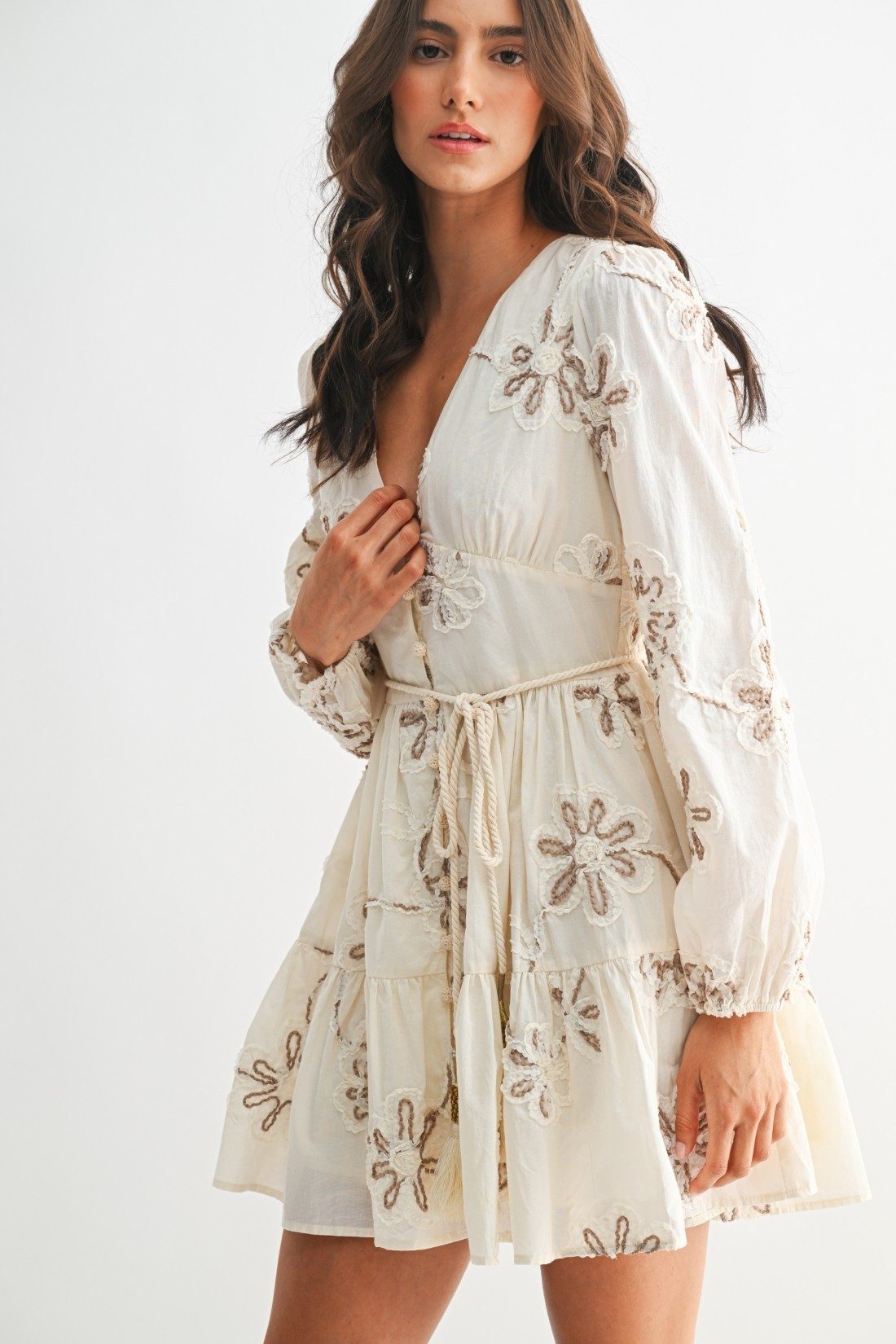 Joie Embroidered Floral Dress