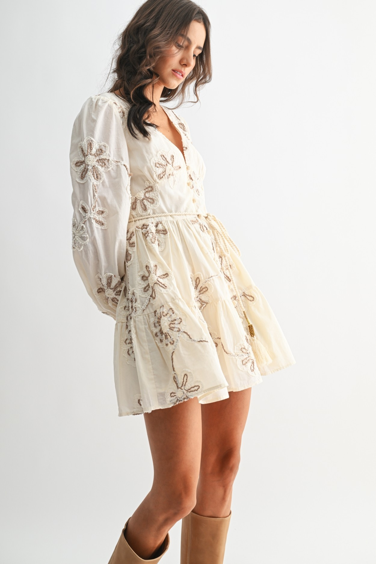 Joie Embroidered Floral Dress