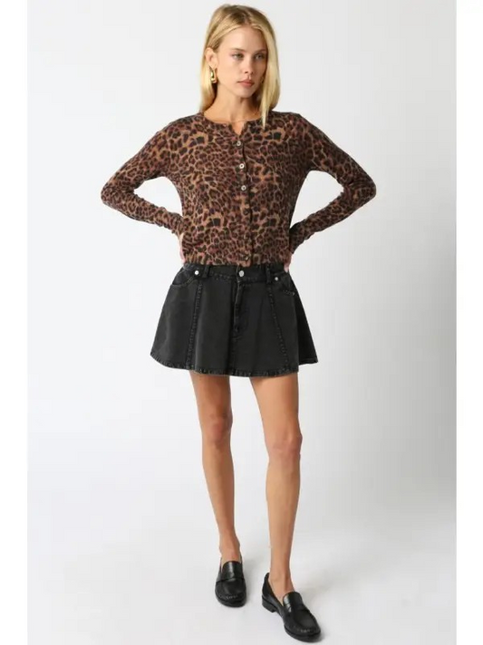 Valentina Leopard Cardigan