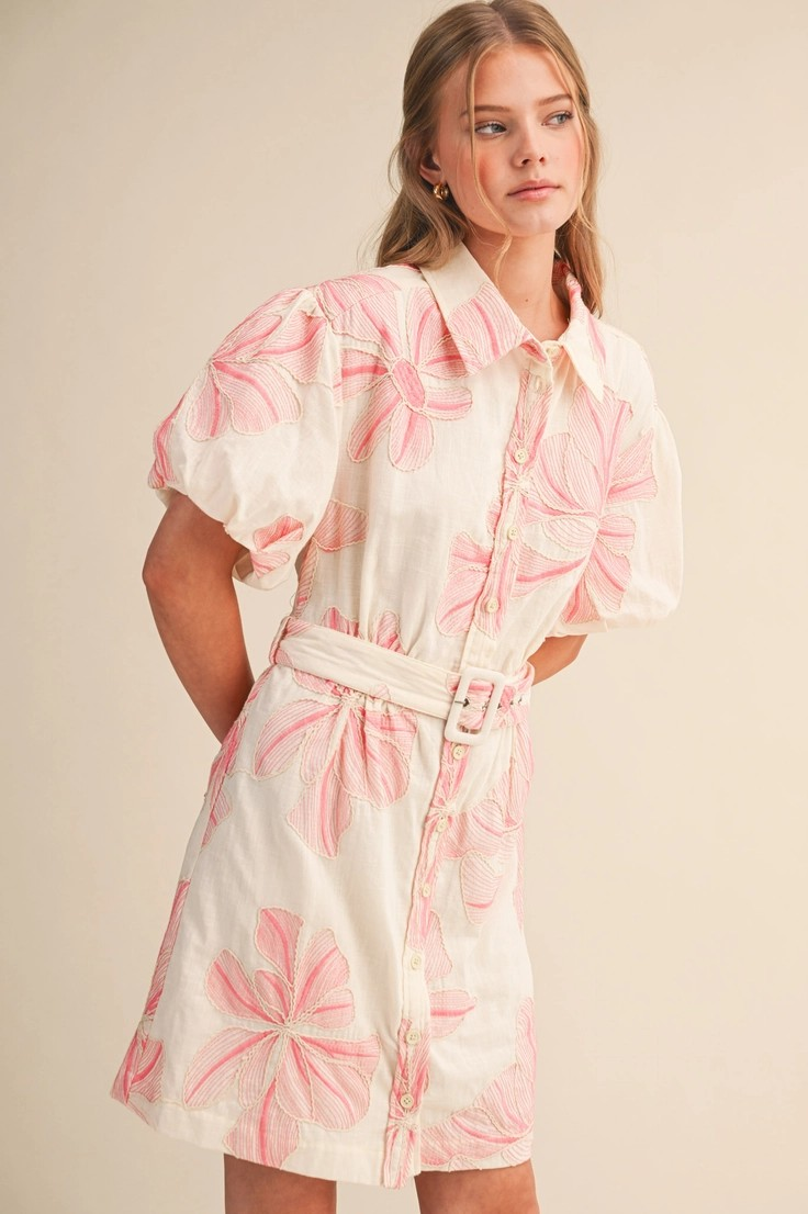 Charleston Floral Embroidered Dress