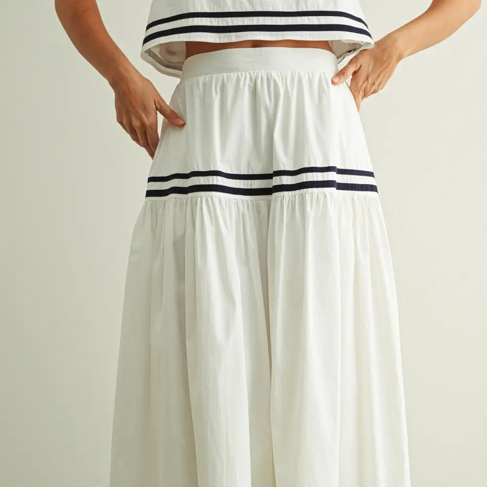 In the Navy Tiered Skirt